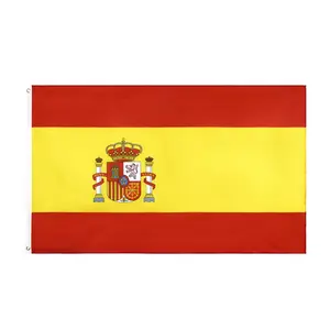 맞춤형 프로모션 개별 포장 폴리 에스테르 소재 3x5 야외 장식용 스페인 국기