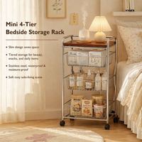Étagère de rangement mobile multi-usages haute durabilité pour cuisine, salle de bain, balcon, chariot de rangement facile à 4 niveaux, étagère de rangement domestique
