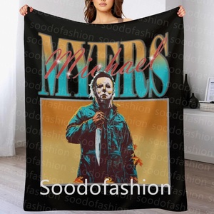 Ventas al por mayor personalizado Halloween <span class=keywords><strong>Horror</strong></span> personaje Jack franela polar manta Festival sofá cama mantas de viaje - Product Image 6