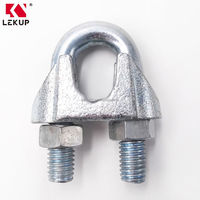 Pince à câble robuste de type américain en fer malléable, galvanisée électriquement, pour câble métallique, vente en gros d'usine