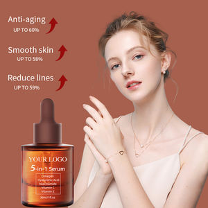 Suero Facial Blanqueador 5 en 1 de Marca Privada OEM con Ácido Hialurónico, Vitamina C, E, Colágeno y Nicotinamida - Product Image 5