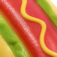 Nouveauté Jouet Squishy Alimentaire Hot-dog et Pain à la Sauce, à Remontée Lente, Anti-stress, à Presser, 12 Pièces en Gros, Cadeau de Fête
