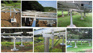 Kit de support solaire réglable à colonne unique fiable, directement de l'usine, pour système de support au sol solaire - Product Image 5