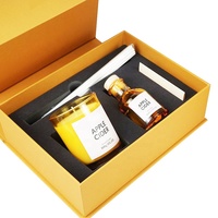 LOW quantité minimale de commande Boîte cadeau personnalisée à fermeture magnétique avec couvercle rabattable et plateau en mousse EVA Emballage pour bougies parfumées Ensemble diffuseur de roseaux Boîte cadeau