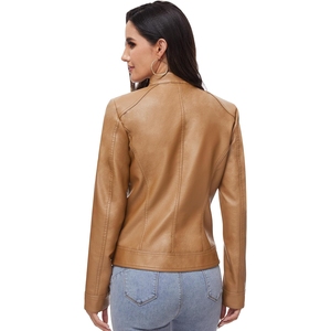 Veste en cuir véritable pour femme, 100% cuir, personnalisable, respirante, coupe ample, style bomber - Product Image 3