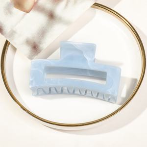 Pinzas para el pelo de mármol con diseño de flor de huevo al por mayor, accesorios de pinza de tiburón para mujer, pinzas para el pelo con patrón de mármol personalizadas - Product Image 2