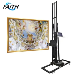 Faith Máy Sơn Tường Ngoài Mặt Kính Máy In Phun Tường Dọc 3D