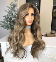 HighKnight Top Grade Cuticules Alignés Cheveux Humains Point culminant Brun Couleur Européenne Vierge Cheveux Brésiliens Lace Front Perruques
