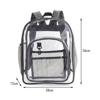 Mochila Escolar Impermeable Personalizada, Linda para Viajes, Bolsa de Hombro Transparente de PVC, Capacidad de 36-56L, para Estudiantes, Niños y Niñas