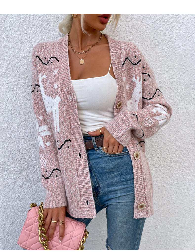 Elk Printing Sweater