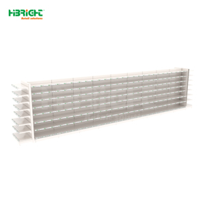 Highbright - Exhibidor Metálico Modular de Doble Cara, Resistente, Inclinado, para Supermercados, con 8 <span class=keywords><strong>Estantes</strong></span> de Rejilla - Product Image 2