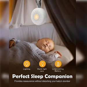 Máquina de Ruido Blanco para Bebés, Diseño Transpirable de Plástico, Luz LED, Control por Voz, Portátil, Recargable, Ayuda para Dormir y Entrenador de Sueño - Product Image 3