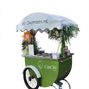 Carrello Commerciale per Gelati in Acciaio Inossidabile - Certificato CE, a 2 Ruote, Compatibile con Acqua, per Servire Frutta, Noci, Latte - Vendita Diretta per Ristoranti - Product Image 1