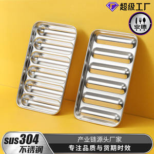 แม่พิมพ์ไส้กรอกสแตนเลส 6 ช่อง ใช้กับเตาอบได้ ใช้กับเครื่องล้างจานได้ อุปกรณ์ทำอาหารสำหรับไส้กรอกโฮมเมดและอาหารเด็ก - Product Image 5