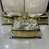 Vitrine chauffante classique pour aliments 4,5L 5,5L 6,5L avec poignée arquée élégante, idéale pour la restauration, les buffets et le Ramadan