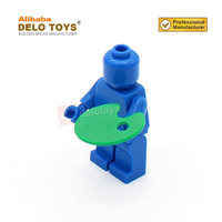 DELO TOYS ( 7 couleurs) blocs de construction en plastique briques ABS matériel feuille de lotus Minifig, palette de peinture d'ustensiles (NO.93551)