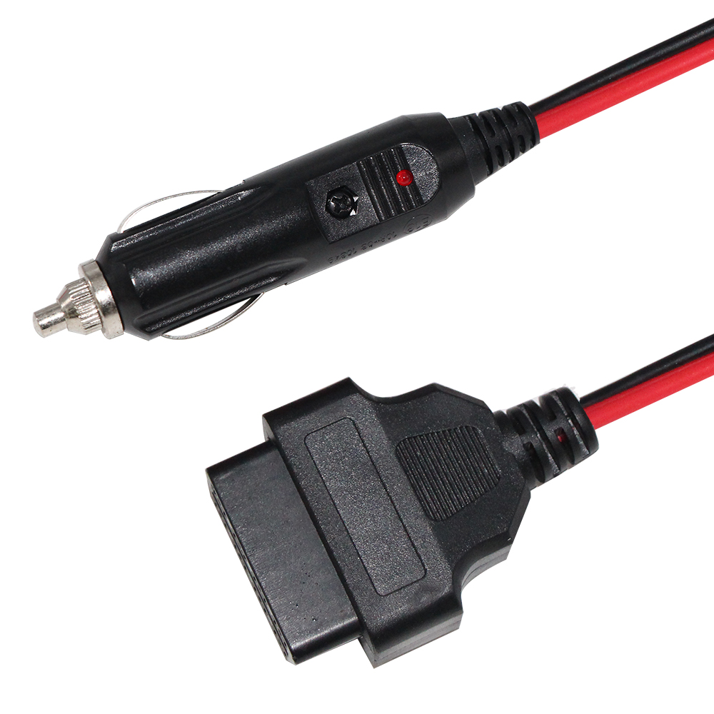 12v Cigarette Lighter to OBD2 Adapter for Diagnostic Scanners