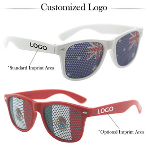<span class=keywords><strong>Gafas</strong></span> de sol personalizadas con bandera, EE. UU., Reino Unido, Francia, Italia, Alemania, pegatina estenopeica para fanáticos, evento de fútbol de país, <span class=keywords><strong>gafas</strong></span> de sol Rojas - Product Image 3
