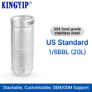 Thùng bia tươi inox 304 kiểu dáng thon gọn, dung tích 20L, tiêu chuẩn Euro Din US, tùy chọn 5L 10L 15L 20L 30L 50L, bán buôn - Product Image 3