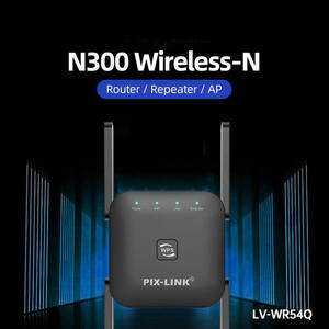 PIX-LINK WR54Q Extensor de repetidor <span class=keywords><strong>WiFi</strong></span> Amplificador de señal inalámbrico 4 antenas Cobertura de 360 ° Extensor de rango <span class=keywords><strong>WiFi</strong></span> para oficina en casa - Product Image 6