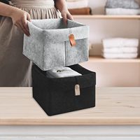 Panier de rangement en feutre, bacs de rangement pliables pour placard, grande capacité, bacs de rangement multifonctionnels pour étagères, vêtements, livres, chaussures