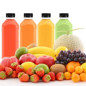 Original PLA RPET Beverage <b>Bottle</b> 60ml 120ml 250ml 350ml 500ml 1000ml Square <b>Plastic</b> <b>Juice</b> <b>Bottle</b> - Product Image 4