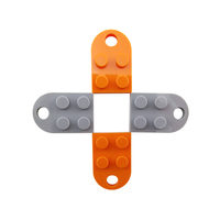 Placa de 2x2 orificios, piezas MOC, bloques de construcción de plástico, componentes de repuesto modulares para ensamblaje de modelos mecánicos DIY No.3176