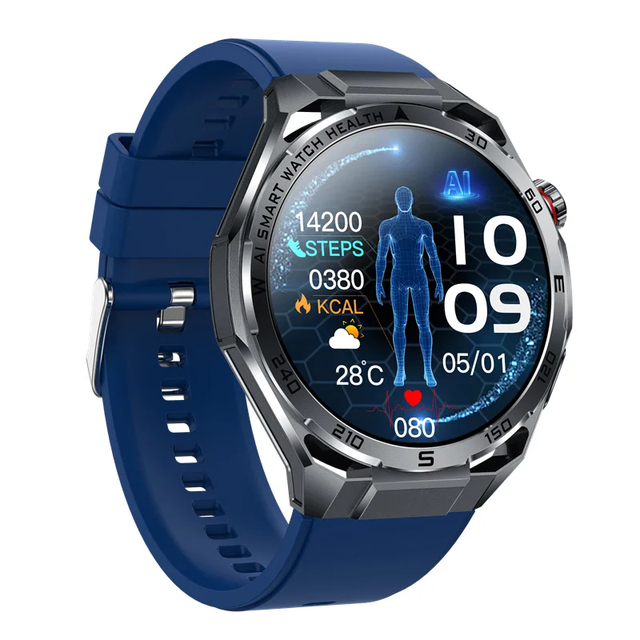 ET474 Men AI Smart Watch ECG Analysis Health Monitoring Micro Physical Examination BT Calling Outdoor Sports Fitness Smartwatch