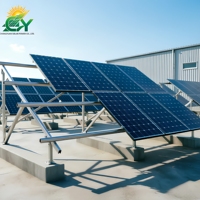 Système de montage photovoltaïque pour toits plats industriels, structure modulaire, installation non-pénétrante pour entrepôts, disposition flexible des panneaux