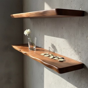 Étagère murale en bois massif, dimensions personnalisées, certifiée ISO14001, respectueuse de l'environnement, étagère de <span class=keywords><strong>cuisine</strong></span> en bois massif - Product Image 2