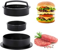 Presse à hamburger antiadhésive, 3 en 1, différentes tailles, fabricant de galettes, vente en gros d'usine