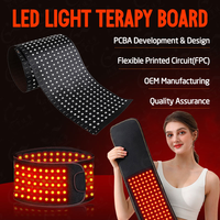 Circuit imprimé flexible personnalisé FPC, assemblage de circuits imprimés, conception OEM SMT, ceinture de luminothérapie LED rouge flexible PCBA