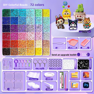 Kit de Cuentas Fusibles de 24 Colores Vibrantes con Pluma de Planchado y Más de 2000 Cuentas, Set de Arte Pixelado DIY Educativo para <span class=keywords><strong>Niños</strong></span> y Adolescentes - Product Image 4