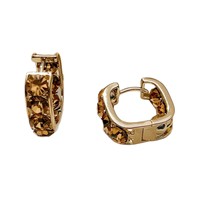 Boucles d'oreilles carrées plaquées or haut de gamme, accessoires de mode et de niche pour le quotidien