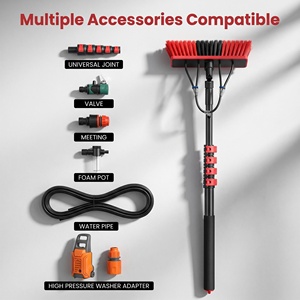 Brosse télescopique professionnelle pour panneaux solaires, avec manche en fibre de carbone, nettoyeur de modules photovoltaïques, alimenté en eau, <span class=keywords><strong>kit</strong></span> de <span class=keywords><strong>lavage</strong></span> de <span class=keywords><strong>vitres</strong></span> de voiture - Product Image 6