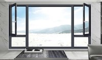 Fenêtre coulissante moderne Prima à rupture de pont thermique en aluminium, haute performance, coupe-vent, étanche, en acier inoxydable, pour résidences