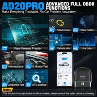 Escáner BT OBD2 Lector DE CÓDIGO DE COCHE Analizador de motor Códigos de falla inalámbricos Diagnóstico completo del sistema Xtool AD20 Pro Herramienta de escaneo