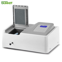 Spectrophotomètre à faisceau unique avec lampe au tungstène, résolution 1 nm, largeur de bande spectrale 2 nm, plage de longueur d'onde 190-1100 nm, écran LCD