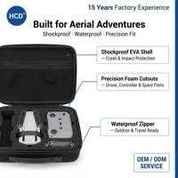 Sac de voyage antichoc et étanche en EVA pour drone quadricoptère, avec mousse personnalisée, fermeture éclair, 4-6 compartiments, OEM personnalisé