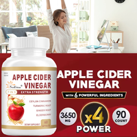 Capsules de Vinaigre de Cidre de Pomme 7-en-1 Marque Blanche OEM ODM, 60 unités, avec Curcuma, Gingembre, Cannelle de Ceylan, Baies d'Aronia