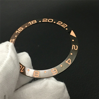 Fabrication de lunettes de montre en céramique de 38 mm, insert de lunette, couvercle en céramique gaufré, remplacement de lunette, lunettes et inserts en céramique