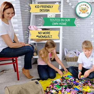 Free Sample <b>Toy</b> Storage Basket and Play Mat Building Bricks <b>Toy</b> Storage Organizer Bag Kids Canvas Bag Bin Drawstring Playmat - Product Image 4