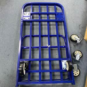 Plataforma de Cuatro Ruedas de 300 kg, Tubo Cuadrado, Carros Industriales de Carga Pesada, Plataforma Plana - Product Image 3