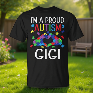 Camiseta I'm A Proud Autism Gigi, camiseta para el Día de la Conciencia sobre el Autismo, camiseta para nieto - Product Image 3