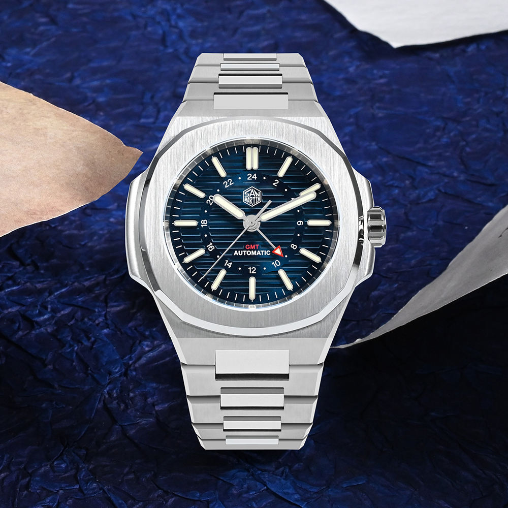 San Martin GMT Classic Vintage Watch Free Fedex Shipment