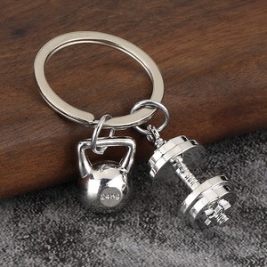 Haltère 3D en métal Kettlebell porte-clés Gym Fitness Motivation Souvenir <span class=keywords><strong>cadeau</strong></span> promotionnel pour hommes femmes amoureux - Product Image 6
