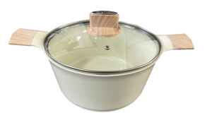 Không dính chậu và chảo Set màu be cảm ứng Cookware Set với saucepans và chiên Chảo PFOS PFOA miễn phí - Product Image 6