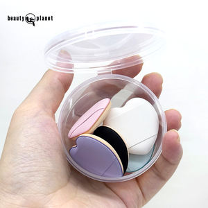 Beauty Planet 5 piezas logotipo personalizado lindas esponjas <span class=keywords><strong>de</strong></span> maquillaje <span class=keywords><strong>con</strong></span> caja al por mayor Mini Finger Puff Under Eye Foundation <span class=keywords><strong>corrector</strong></span> Puff - Product Image 1