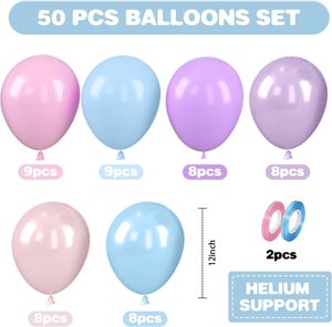 Globos <span class=keywords><strong>de</strong></span> Látex en Tonos Pastel Rosa Perla, Morado y Azul para Baby Shower, Revelación <span class=keywords><strong>de</strong></span> Género, Cumpleaños <span class=keywords><strong>de</strong></span> Sirena, Boda, Decoraciones para Fiestas <span class=keywords><strong>de</strong></span> Princesas - Product Image 2