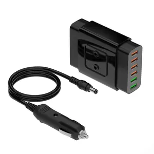 12V-24V Đa Cổng QC 3.0 Port 96 Wát 6 Port USB Car Adapter Travel Car Charger Với CE FCC Rohs Giấy Chứng Nhận